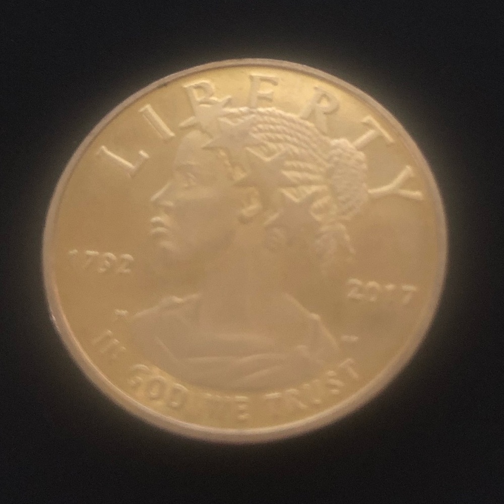 Gold-Tone Coin. Keepsake.
